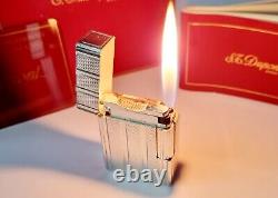 S. T Dupont Lighter Line 1 Original Silver Plated Vintage 1980s RARE