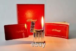 S. T Dupont Lighter Line 1 Original Silver Plated Vintage 1980s RARE