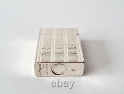 S. T Dupont Lighter Line 1 Original Silver Plated Vintage 1980s RARE