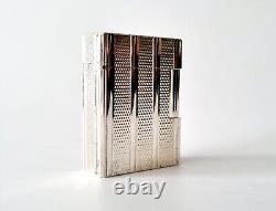S. T Dupont Lighter Line 1 Original Silver Plated Vintage 1980s RARE