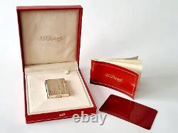 S. T Dupont Lighter Line 1 Original Silver Plated Vintage 1980s RARE