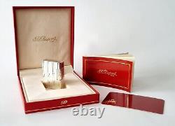 S. T Dupont Lighter Line 1 Original Silver Plated Vintage 1980s RARE