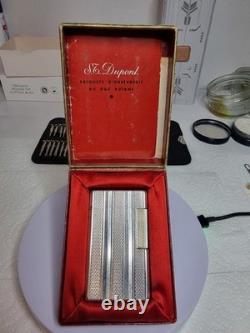 S. T. Dupont Silver Plated with Original Box From 1959 Very Good Condition Rare
