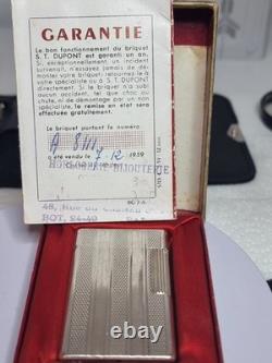 S. T. Dupont Silver Plated with Original Box From 1959 Very Good Condition Rare