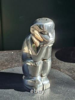 Sandoz Christofle Gallia Art Deco Monkey Salt And Pepper Shaker