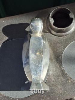 Sandoz Christofle Gallia Art Deco Penguin Silver Sugar Shaker