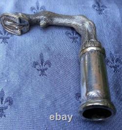 Scarce Good Detail Antique Silver Plated Horse Fetlock & Hoof Walking Cane Top