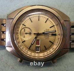Seiko Vintage Watch, Gold Plate, Chrono, 6139-6012, 1977, 100% Original, Rare