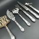 Service Forks Silver Plated Art Nouveau Orchid Punch Minerva To Serve