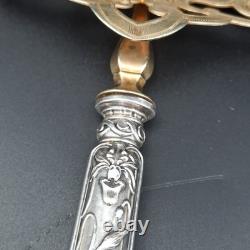 Service Forks Silver Plated Art Nouveau Orchid Punch Minerva To Serve