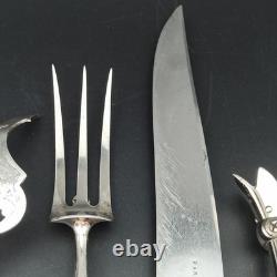 Service Forks Silver Plated Art Nouveau Orchid Punch Minerva To Serve Service Forks Silver Plated Art Nouveau Orchid Punch Minerva To Serve