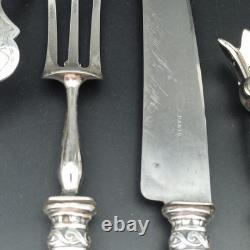 Service Forks Silver Plated Art Nouveau Orchid Punch Minerva To Serve