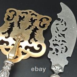 Service Forks Silver Plated Art Nouveau Orchid Punch Minerva To Serve