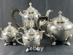 Service Tea Coffee Metal Silver Maker Teapot Pot Milk Sugar Bowl Restauration