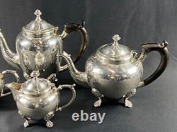 Service Tea Coffee Metal Silver Maker Teapot Pot Milk Sugar Bowl Restauration