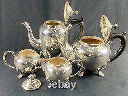 Service Tea Coffee Metal Silver Maker Teapot Pot Milk Sugar Bowl Restauration