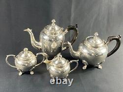 Service Tea Coffee Metal Silver Maker Teapot Pot Milk Sugar Bowl Restauration