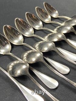 Set Of 12 Small Silver-Plated Moka Spoons Signed ERCUIS