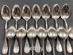 Set Of 12 Small Silver-Plated Moka Spoons Signed ERCUIS