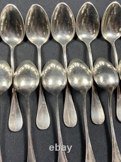 Set Of 12 Small Silver-Plated Moka Spoons Signed ERCUIS