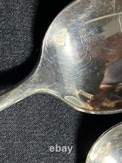 Set Of 12 Small Silver-Plated Moka Spoons Signed ERCUIS