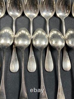 Set Of 12 Small Silver-Plated Moka Spoons Signed ERCUIS