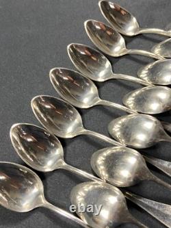 Set Of 12 Small Silver-Plated Moka Spoons Signed ERCUIS
