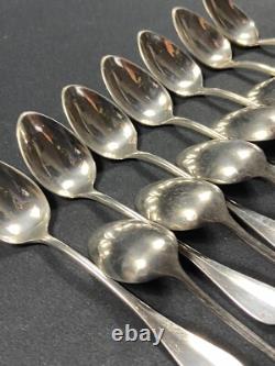 Set Of 12 Small Silver-Plated Moka Spoons Signed ERCUIS
