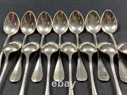 Set Of 12 Small Silver-Plated Moka Spoons Signed ERCUIS