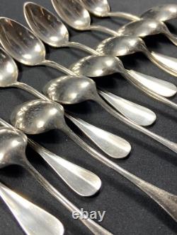Set Of 12 Small Silver-Plated Moka Spoons Signed ERCUIS