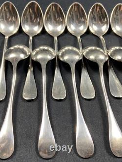 Set Of 12 Small Silver-Plated Moka Spoons Signed ERCUIS