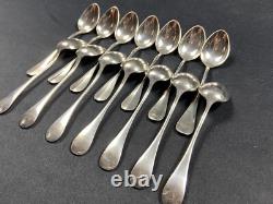 Set Of 12 Small Silver-Plated Moka Spoons Signed ERCUIS