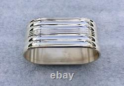 Set of 12 Silver Plated Napkin Rings, Model Aria by Christofle Paris
