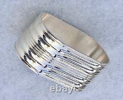 Set of 12 Silver Plated Napkin Rings, Model Aria by Christofle Paris