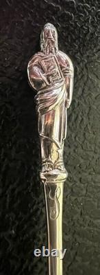 Set of six 1896 sterling silver Apostle spoons in original case, William Hutton
