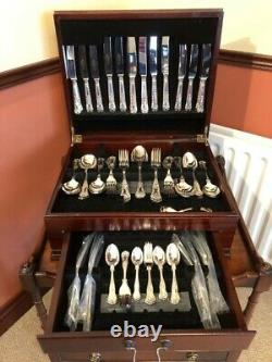 Sheffield Stainless Steel Epns Cutlery Canteen In Original Box 92 pieces