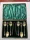 Silver Gilt 925 Boxed Set of Apostle Spoons with Sugar Tongs In Original Box