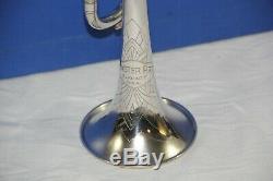 Silver Pan American Stencil Small Bore (0,425) Trumpet with Original case