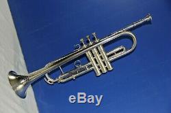 Silver Pan American Stencil Small Bore (0,425) Trumpet with Original case