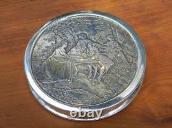 Silver Pill Box Silver Plated After Dinner Lancret Trainier