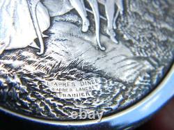 Silver Pill Box Silver Plated After Dinner Lancret Trainier