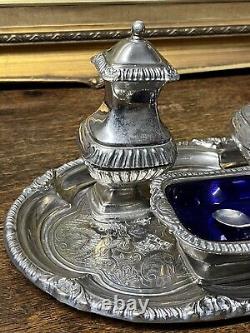 Silver Plate Condiment Set. In Original Box