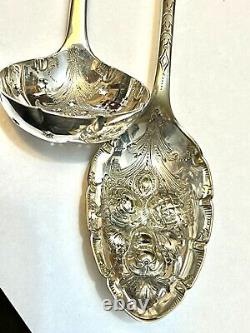 Silver Plate Rams Head Berry Set MARTIN HALL & CO Sheffield 1868