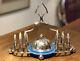 Silver Plate Toast Rack With Central Preserve Pot