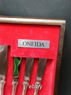 Silver Plated 44 Piece Cutlery Set Oneida Canteen in Original Box MCM Vintage