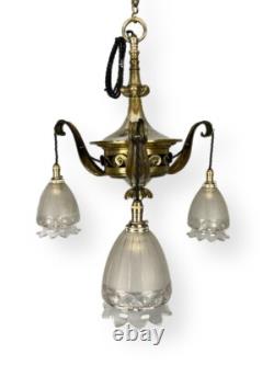 Silver Plated Art Nouveau Chandelier (21210)