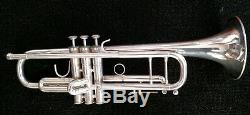 Silver Plated Blessing ML-1 Step-Up Trumpet with Original Blessing Hard Case