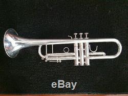 Silver Plated Blessing ML-1 Step-Up Trumpet with Original Blessing Hard Case