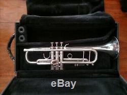 Silver Plated Blessing ML-1 Step-Up Trumpet with Original Blessing Hard Case