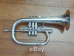 Silver Plated Blessing XL Flugelhorn in C with Original Hard Case and Benge MPC